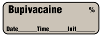 Bupivacaine % - Date, Time, Init. Anesthesia Label