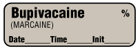 Bupivacaine (Marcaine) % - Date, Time, Init. Anesthesia Label