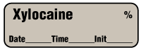 Xylocaine % - Date, Time, Init. Anesthesia Label