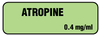 Atropine 0.4 mg/ml Anesthesia Label