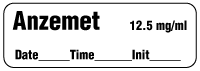 Anzemet 12.5 mg/ml - Date, Time, Init. Anesthesia Label