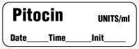 Pitocin UNITS/ml - Date, Time, Init. Anesthesia Label