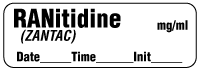 RANitidine (ZANTAC) mg/ml - Date, Time, Init. Anesthesia Label