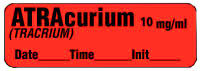 Atracurium (TRACRIUM) 10mg/mL - Date, Time, Init. Anesthesia Label