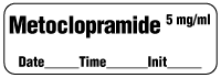 Metoclopramide 5 mg/ml - Date, Time, Init. Anesthesia Label
