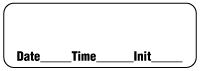 Blank (White) - Date, Time, Init. Anesthesia Label