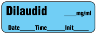 Dilaudid mg/ml - Date, Time, Init. Anesthesia Label Dilaudid mg/ml - Date, Time, Init. Anesthesia Label