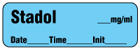 Stadol  mg/ml - Date, Time, Init. Anesthesia Label
