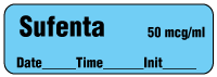 Sufenta 50 mcg/ml  - Date, Time, Init. Anesthesia Label