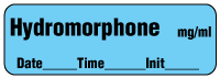 Hydromorphone mg/ml - Date, Time, Init.