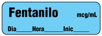 Fentanilo mcg/ml - Date, Time, Init.