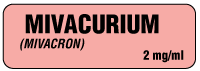 MIVACURIUM (MIVACRON) 2 mg/ml Anesthesia Label