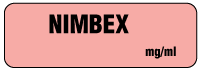 NIMBEX mg/ml Anesthesia Label