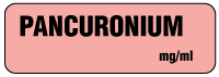 PANCURONIUM mg/ml Anesthesia Label