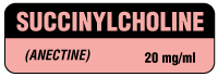 SUCCINYLCHOLINE (ANECTINE) 20 mg/ml Anesthesia Label