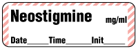 Neostigmine mg/ml - Date, Time, Init. Anesthesia Label