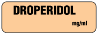 Droperidol mg/ml Anesthesia Label
