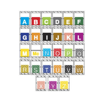 System 8100 Alphabetic Labels