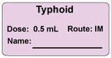 Typhoid Dose: 0.5 mL/Route: IM  Vaccine Label