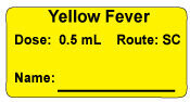 Yellow Fever Dose: 0.5 mL/Route: SC Vaccine Label