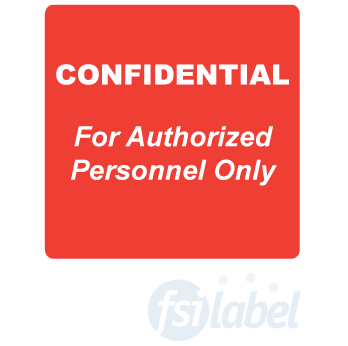 HIPAA Confidential Label