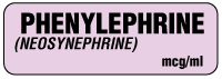 PHENYLEPHRINE (NEOSYNEPHRINE) mcg/ml Anesthesia Label