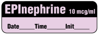EPInephrine 10 mcg/ml - Date, Time, Init. Anesthesia Label