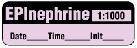 EPInephrine 1:1000 - Date, Time, Init. Anesthesia Label