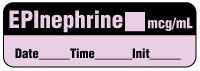 EPInephrine ___mcg/mL - Date, Time, Init. Anesthesia Label