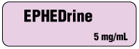 EPHEDrine 5 mg/mL Anesthesia Label