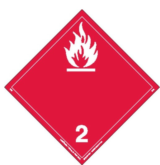 Flammable Gas Class 2 Placard