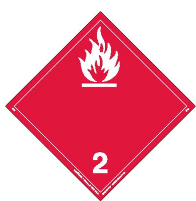 Flammable Gas Hazard Class 2