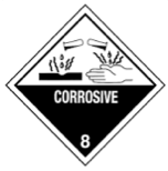 Corrosive Class 8 Label