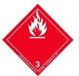 Flammable Liquid Hazard Class 3 Placard