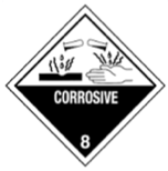 Corrosive Class 8 Placard
