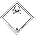Toxic Hazard Class 6 Placard