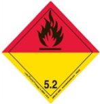 Organic Peroxide Hazard Class 5 Placard