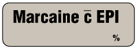 Marcaine c EPI % Anesthesia Label