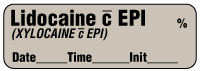 Lidocaine c EPI % (XYLOCAINE c EPI) - Date, Time, Init. Anesthesia Label