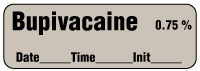 Bupivacaine 0.75% - Date, Time, Init. Anesthesia Label