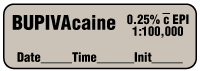 BUPIVAcaine 0.25% c EPI  1:100,000 - Date, Time, Init. Anesthesia Label