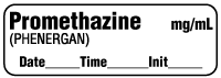 Promethazine (PHENERGAN) mg/mL - Date, Time, Init. Anesthesia Label