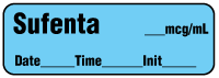 Sufenta __mcg/mL - Date, Time, Init. Anesthesia Label