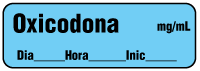 Oxicodona mg/mL -  Date, Time, Init.