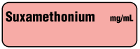 Suxamethonium mg/mL Anesthesia Label