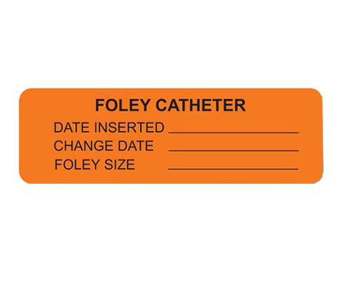 Foley Catheter Label