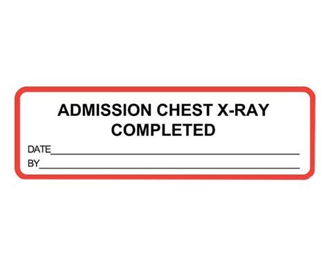 Admission Chest X-Ray Completed Label