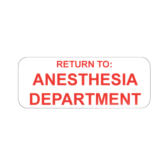 Return To: Anesthesia Department Label