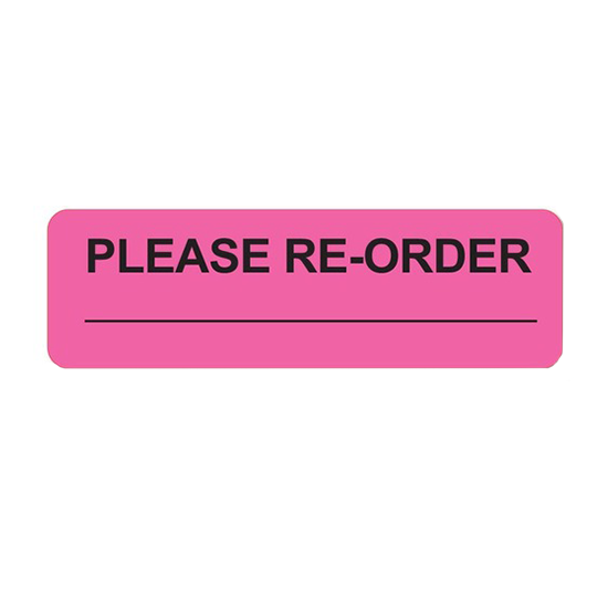 Please Re-Order Label
