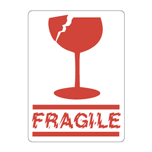 Broken Wine Glass Label